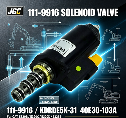111-9916 12V Excavator Group Solenoid Valve Part No KDRDE5K-31 40E30-103A CAT E320b E320c E320d E325b এর জন্য