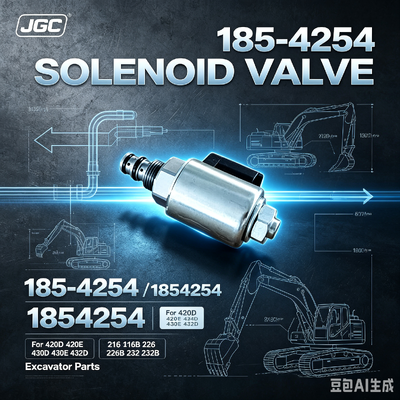 1854254 গরম বিক্রয় Excavator জন্য Solenoid ভালভ খুচরা যন্ত্রাংশ 420D 420E 424D 430D 430E 432D 216 216B 226 226B 232 232