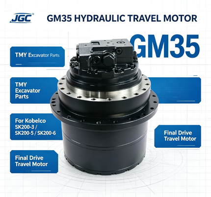 GM35 Excavator Parts Hydraulic Travel Motor for Kobelco SK200-3 SK200-5 SK200-6 এর সাথে সামঞ্জস্যপূর্ণ