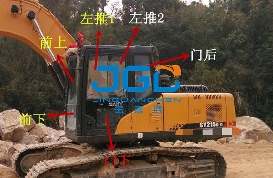 এক্সকাভেটর 135C-8 135C-9 215C-9 365H ফ্রন্ট গিয়ার ডাউনগিয়ার স্লাইডিং ডোর ডান হাতের গ্লাস