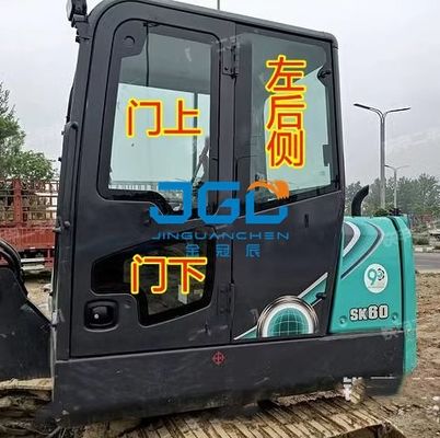 SK60-10 এক্সক্যাভেটর গ্লাস ফ্রন্ট উইন্ড ড্যাম্পার আপার এবং লোয়ার ডোর স্লাইডিং উইন্ডো রিয়ার ব্যাফেল রাইট আর্ম টেম্পারড গ্লাস