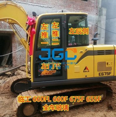 এক্সক্যাভেটর 660 680 690E F ফ্রন্ট গিয়ার স্লাইডিং উইন্ডো ডোর লোয়ার রিয়ার গিয়ার ডোর রিয়ার টেম্পারড গ্লাস