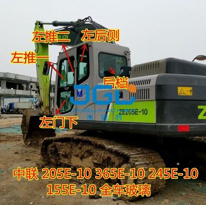 205E 365E 245E 155E-10 এক্সক্যাভেটর ফ্রন্ট গিয়ার নিচের দিকে ধাক্কা দিন এবং জানালার দরজার পিছনের গ্লাসটি টানুন