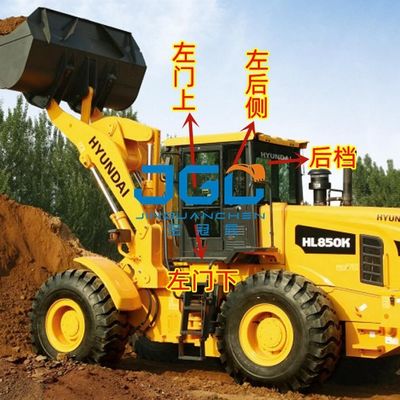 HL850K 850KS লোডার ফ্রন্ট উইন্ড গিয়ার বাম দরজা উপরের এবং লোয়ার রিয়ার সাইড রিয়ার গিয়ার টেম্পারড গ্লাস