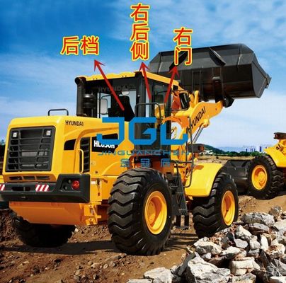 HL850K 850KS লোডার ফ্রন্ট উইন্ড গিয়ার বাম দরজা উপরের এবং লোয়ার রিয়ার সাইড রিয়ার গিয়ার টেম্পারড গ্লাস