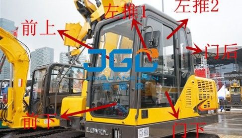 FR150E 330E 370E 480E Excavator Front And Rear Windshield Upper and Lower Windshields FR150E 330E 370E 480E Excavator Front and Rear Windshield Upper and Lower Windshields FR150E 330E 370E 480E Excavator Front and Rear Windshield Upper and Lower Windshields