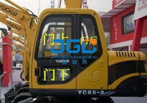 YC85-8 এক্সক্যাভেটর ফ্রন্ট গিয়ার রিয়ার ব্লক বাম এবং ডান দরজা এবং উইন্ডো উপরের এবং নীচের উইন্ডশীল্ড