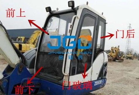 ZE60E-1 80E-1 এক্সকাভেটর সামনে, পিছনে, বাম এবং ডান দরজা, উপরের এবং নীচের উইন্ডশীল্ড
