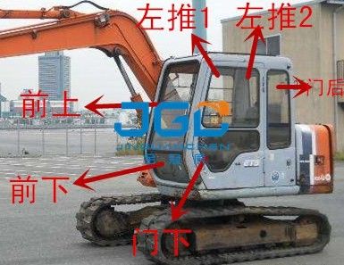 EX60-2 120 300 200-3 Excavator Full Car Glass Front And Rear বাম এবং ডান দরজা উইন্ডোজিল