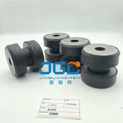 গরম বিক্রয় উচ্চ মানের Excavator ইঞ্জিন যন্ত্রাংশ R200 ইঞ্জিন মাউন্ট ইঞ্জিন মাউন্ট সামনে জন্য রাবার