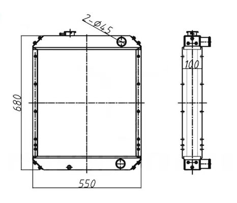 PC60-7C অ্যালুমিনিয়াম খননকারী রেডিয়েটার PC60-7 PC60-7R-4D102 PC70-7 PC60-7E 201-03-72114