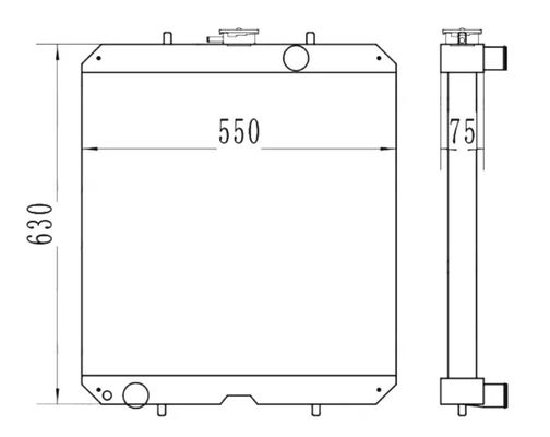 PC56 PC56-7 PC78US-6 PC78MR-6 এক্সক্যাভেটর রেডিয়েটার 21W-03-41110 21W-03-41000