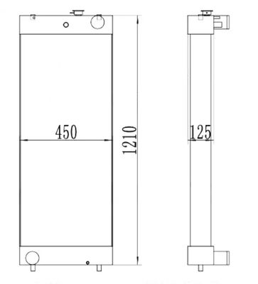 PC300-8 207-03-75121 এক্সক্যাভার কারখানার জন্য রেডিয়েটার সরাসরি বিক্রয় উচ্চ নির্ভুলতা