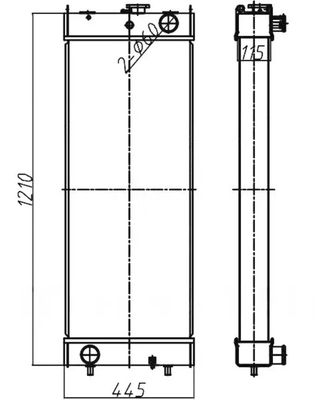 PC360-8 PC360LC-8 207-03-75121 Excavator Radiator Factory বিক্রির জন্য