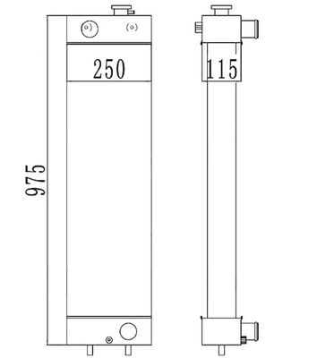 অ্যালুমিনিয়াম রেডিয়েটার PC128 PC138US-2 Excavator 22B-03-12110 জন্য