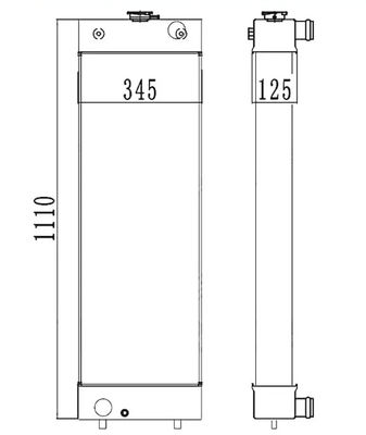 OEM কোয়ালিটি PC210-8 PC210LC-8 PC210-8K PC230-8K PC200-8 এক্সকাভেটর রেডিয়েটার আপ 20Y-03-41651