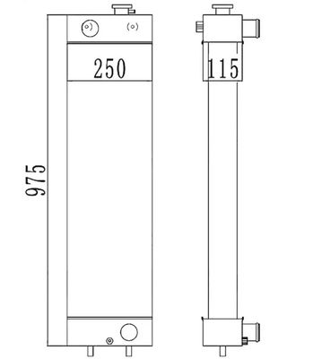 OEM 22B-03-12110 কোয়ালিটি PC128 PC138US-2 এক্সক্যাভেটর রেডিয়েটার
