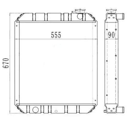 EC55 EC55-7 EC55B রেডিয়েটর 14522957 14630555 14523887 14503550 14523888 14521810 খননকারীর জন্য