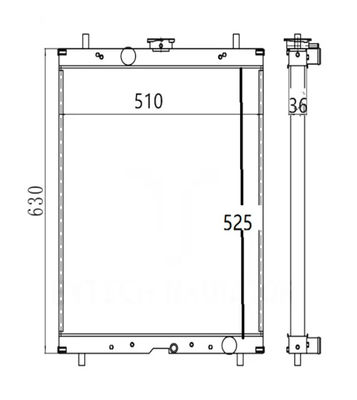 Excavator Water Tank EX70 Radiator For Excavator Factory উৎস