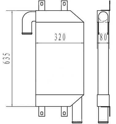 210-8124 E320CX E320C ইন্টারকুলার চার্জ এয়ার কুলার Excavator জন্য