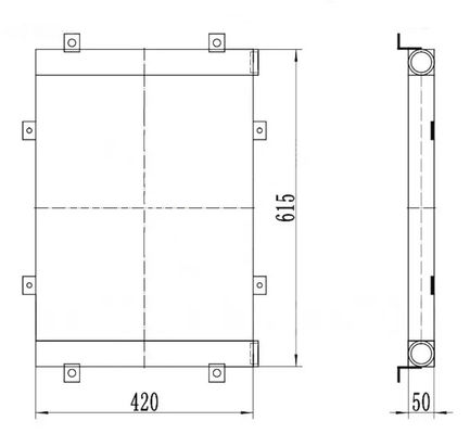 PC60-7 PC70-7 PC56-7 BR100 4D95 ইঞ্জিন অয়েল কুলার 201-03-72123 Excavator জন্য