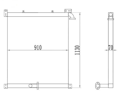 PC400-6 PC400LC-6 PC450-6 PC450LC-6 তেল কুলার 208-03-61120 208-03-61410 208-03-51120 208-03-51121 খননকারীর জন্য