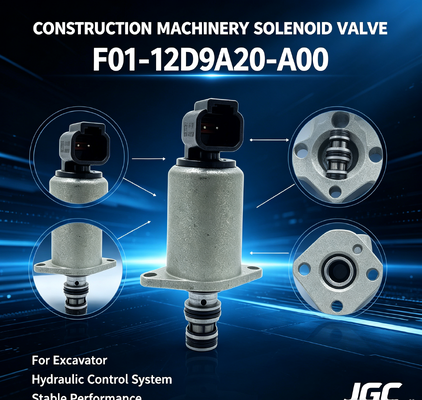 উচ্চমানের সোলিনয়েড ভালভ F01-12D9A20-A00 খননকারীর নির্মাণ যন্ত্রপাতি অংশের জন্য উপযুক্ত