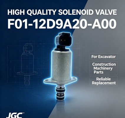 উচ্চমানের সোলিনয়েড ভালভ F01-12D9A20-A00 খননকারীর নির্মাণ যন্ত্রপাতি অংশের জন্য উপযুক্ত
