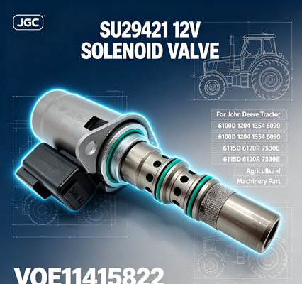 SU29421 VOE11415822 ট্যাক্টর 6100D 1204 1354 6090 6115D 6120R 7530E কৃষি যন্ত্রপাতি অংশের জন্য 12 ভোল্ট সোলিনয়েড ভালভ
