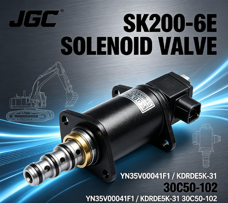 খননকারী সোলেনয়েড ভালভ SK200-6E YN35V00041F1 KDRDE5K-31 30C50-102