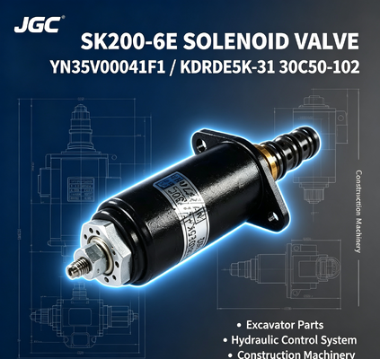 খননকারী সোলেনয়েড ভালভ SK200-6E YN35V00041F1 KDRDE5K-31 30C50-102