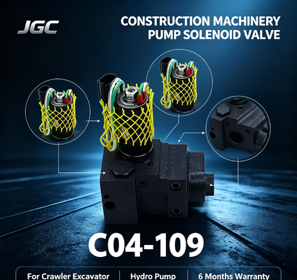 শ্রেষ্ঠ মূল্য C04-109 ক্রলার Excavator পাম্প জন্য জন্য হাইড্রো পাম্প নির্মাণ যন্ত্রপাতি জন্য Solenoid ভালভ 6 মাস ওয়ারেন্টি