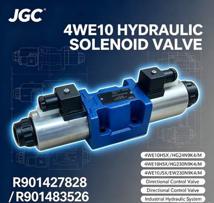 4WE10 সিরিজ R901427828 4WE10H5X/HG24N9K4/M R901483526 4WE10J5X/EW230N9K4/M হাইড্রোলিক সোলিনয়েড দিকনির্দেশক ভালভ