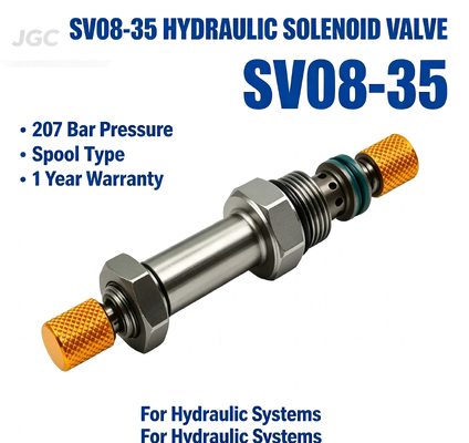SV08-35 ইলেকট্রিক স্পুল স্ক্রু ইন হাইড্রোলিক সোলিনয়েড ভালভ 207 বার চাপ হাইড্রোলিক সিস্টেমের জন্য 1 বছরের ওয়ারেন্টি
