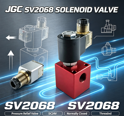SV2068 হাইড্রোলিক সোলেনয়েড বল ভালভ প্রেসার রিলিফ ভালভ থ্রেডেড কার্টিজ DC24V নরমালি ক্লোজড প্রেসার মেইনটেইনিং ভালভ