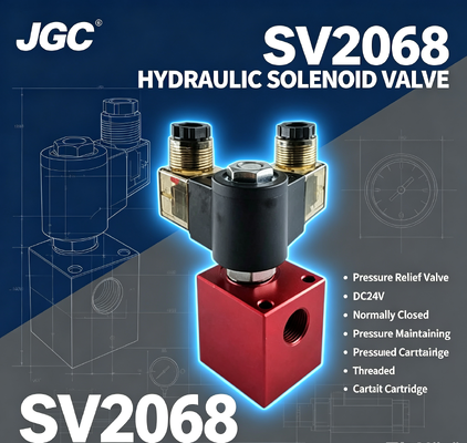 SV2068 হাইড্রোলিক সোলেনয়েড বল ভালভ প্রেসার রিলিফ ভালভ থ্রেডেড কার্টিজ DC24V নরমালি ক্লোজড প্রেসার মেইনটেইনিং ভালভ