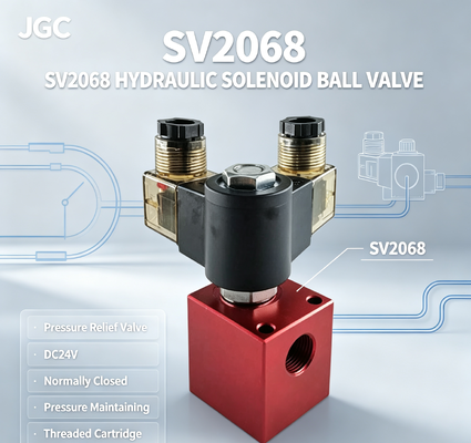 SV2068 হাইড্রোলিক সোলেনয়েড বল ভালভ প্রেসার রিলিফ ভালভ থ্রেডেড কার্টিজ DC24V নরমালি ক্লোজড প্রেসার মেইনটেইনিং ভালভ