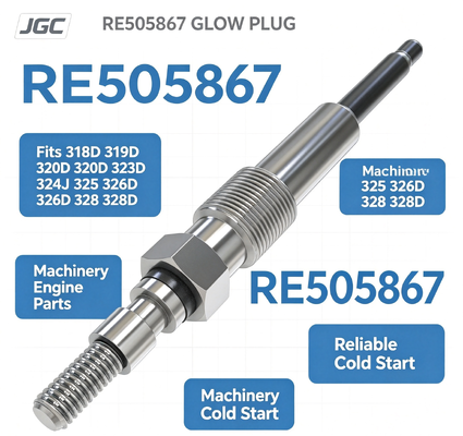318D 319D 320D 323D 324J 325 326D 328 328D  গ্লো প্লাগ RE505867 ফিট করে। মেশিনারি ইঞ্জিন পার্টস