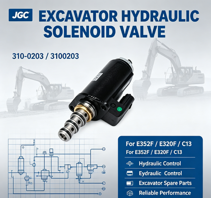 310-0203 3100203 E352F E320F C13 হাইড্রোলিক সোলেনয়েড ভালভের জন্য এক্সক্যাভেটর সোলেনয়েড ভালভ