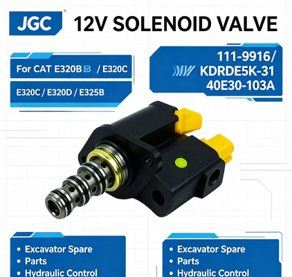 111-9916 12V Excavator Group Solenoid Valve Part No KDRDE5K-31 40E30-103A CAT E320b E320c E320d E325b এর জন্য
