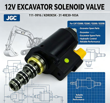 111-9916 12V Excavator Group Solenoid Valve Part No KDRDE5K-31 40E30-103A CAT E320b E320c E320d E325b এর জন্য