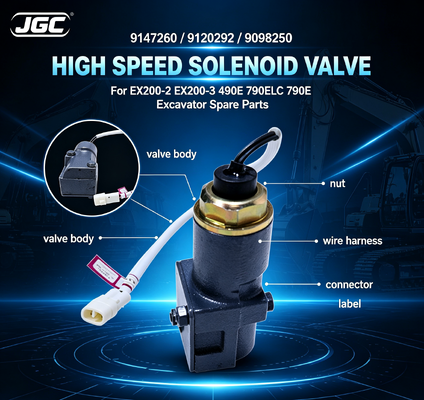 ৯১৪৭২৬০ ৯১২০২৯২ ৯০৯৮২৫০ এক্সকাভেটর EX200-2 EX200-3 490E 790ELC 790E এর জন্য হাই স্পিড সোলেনয়েড ভালভ