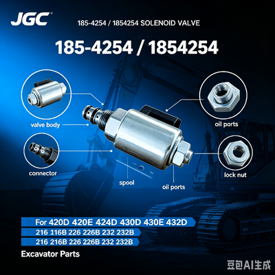 1854254 গরম বিক্রয় Excavator জন্য Solenoid ভালভ খুচরা যন্ত্রাংশ 420D 420E 424D 430D 430E 432D 216 216B 226 226B 232 232