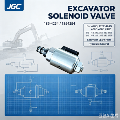 1854254 গরম বিক্রয় Excavator জন্য Solenoid ভালভ খুচরা যন্ত্রাংশ 420D 420E 424D 430D 430E 432D 216 216B 226 226B 232 232