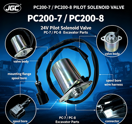 PC-7 PC-8 এক্সকাভেটর পার্টস PC200-7 PC200-8 সোলেনয়েড ভালভ পাইলট সোলেনয়েড ভালভ 24V