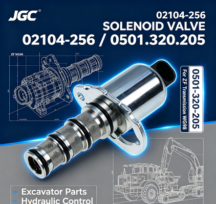 02104-256 0501-320-205 Excavator Parts Zf ট্রান্সমিশনের জন্য সোলিনয়েড ভালভ Wg98