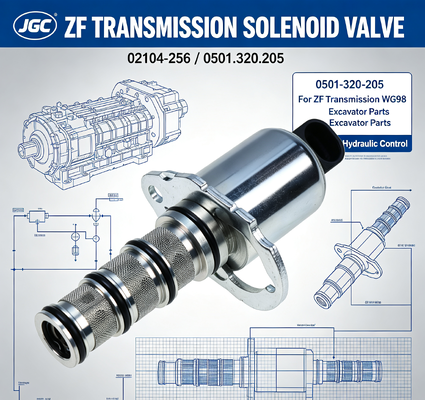 02104-256 0501-320-205 Excavator Parts Zf ট্রান্সমিশনের জন্য সোলিনয়েড ভালভ Wg98