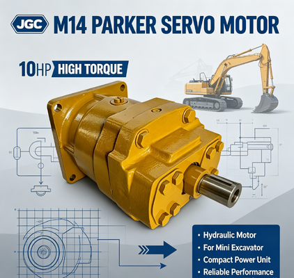 এম 14 পার্কার সার্ভো মোটর 10hp মিনি খননকারীর জন্য উচ্চ টর্ক হাইড্রোলিক মোটর