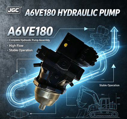 A6VE180 সম্পূর্ণ হাইড্রোলিক পাম্প সমাবেশ উচ্চ প্রবাহ স্থিতিশীল অপারেশন