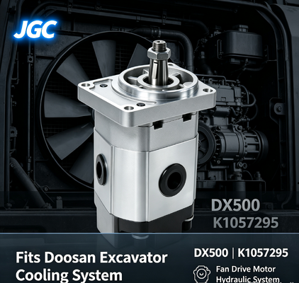 K1057295 DX500 হাইড্রোলিক ফ্যান ড্রাইভ মোটর, হাই পারফরম্যান্স এক্সক্যাভারের ফ্যান হাইড্রোলিক মোটর Doosan Excavator জন্য